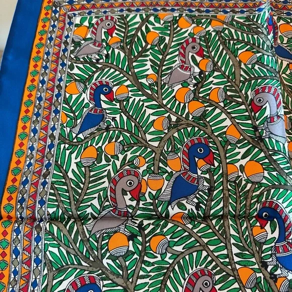 Tory Burch - Something Wild Silk Neckerchief courtesy of Green New With Tags - Picture 4 of 12